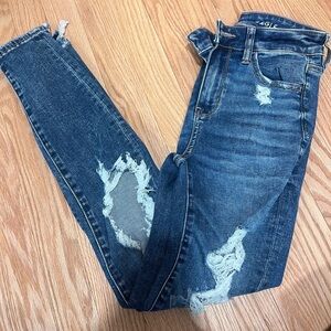 American Eagle Outfitters Women's Ripped Denim Skinny Jeans